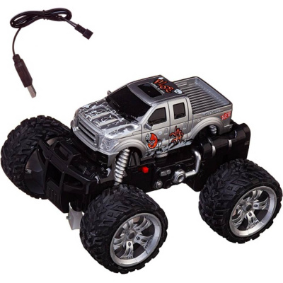 Машина на радиоуправлении Джип трюковый серебристый Junfa TS-C4A